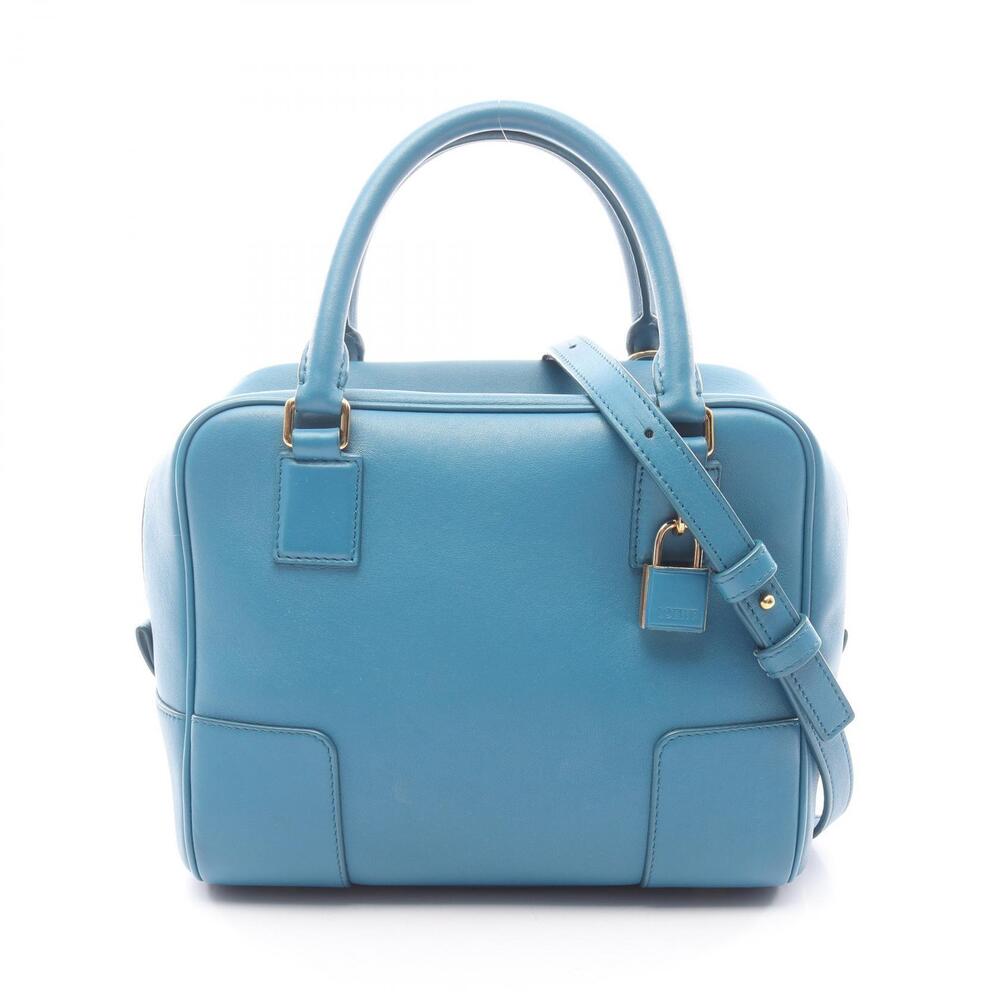 Loewe Amazona Square Handbag Leather Blue